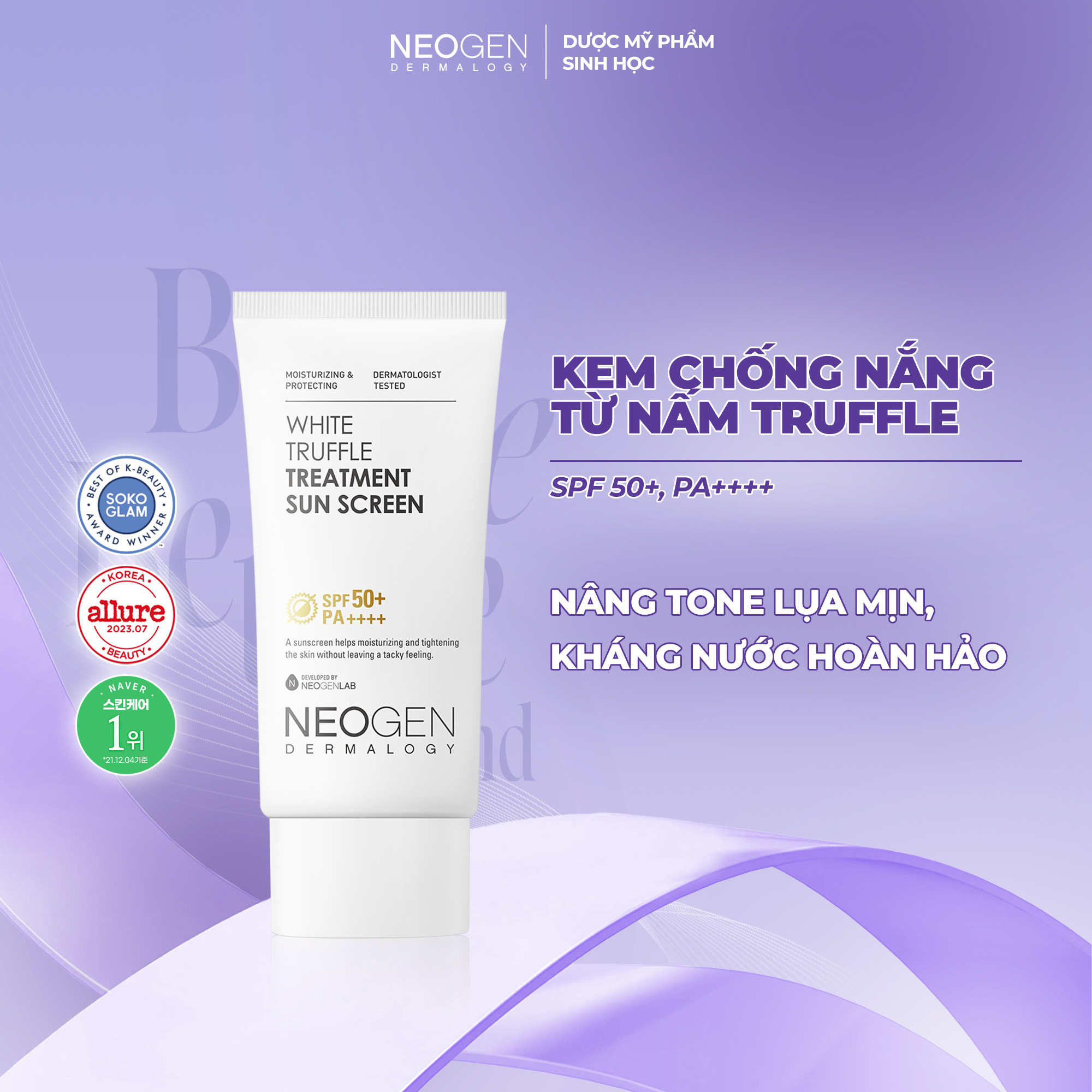 Kem Chống Nắng Nâng Tone - Bảo Vệ Da Toàn Diện Neogen Dermalogy White Truffle Treatment Sun Screen 50ml